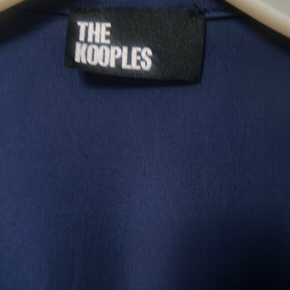 THE‎ KOOPLES PLAIN COLOR LONG SLEEVE MAXI DRESS IN NIGHT BLUE SIZE 1 S - Picture 4 of 11